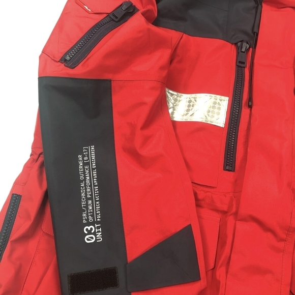 Polo Ralph Lauren RLX Red and Black Water-Repellent Hooded Anorak Jacket - Picture 7 of 13